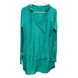 Athleta Aqua Green Women’s Long Sleeve Hoodie Active/Cover up Dress
Size M